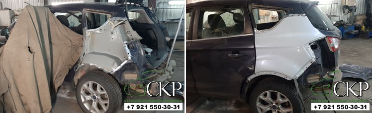 Кузовной ремонт заднего левого крыла Форд Куга (Ford Kuga) в СПб от компании СКР